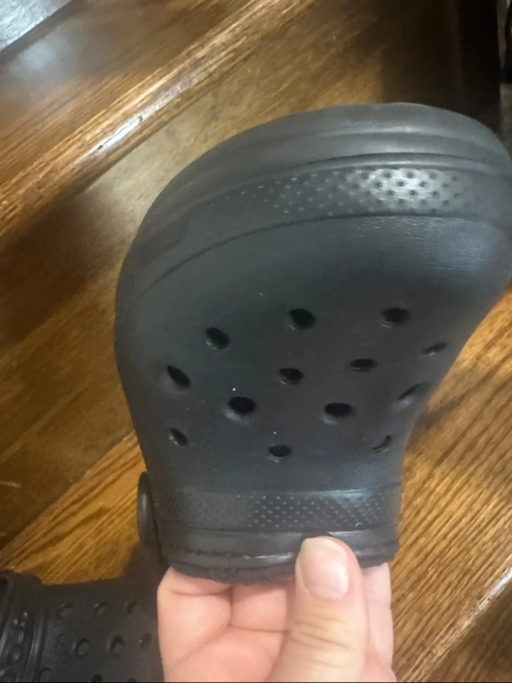 CROCS Kids Classic Clog with Fleece Lining - Black -J3